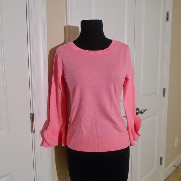 J CREW Crewneck Ruffle Sleeve Sweater XS - Picture 2 of 7